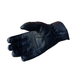High Quality Black Genuine Cowhide Leather Motorbike Riding Gloves Breathable Printed Knuckle Armoured Unisex Auto Racing Wear - Product Image 3