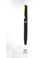 Ensemble de stylos à bille métalliques gris polyvalent de 0.5mm avec logo simple et attrayant Stylos en métal assez sympas pour les fournitures scolaires et de bureau
