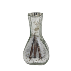Florero redondo de cristal para decoración del hogar y boda, florero de Color plateado antiguo para decoración del hogar y boda - Product Image 1