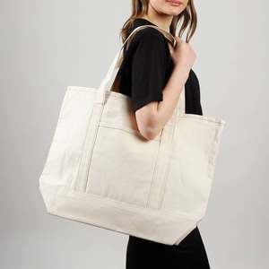 Sacs fourre-tout en toile de luxe très résistants pour sacs en coton de grande taille, réutilisables, écologiques, pour transfert thermique, format moyen - Product Image 2