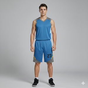 Uniforme de Baloncesto Personalizado 100% Poliéster Sin Mangas Fabricante de Pakistán Nueva Llegada Venta con MOQ Bajo - Product Image 1