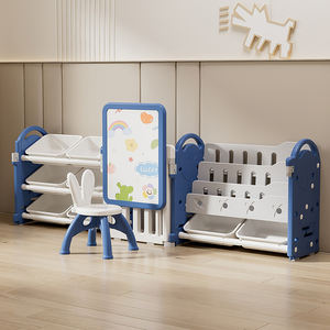 Kleuterschool Meubelsets Grote Capaciteit Plastic Multi-Opslag Tekentafel Boekenplank Peuter Speelgoed Opslag Voor Kinderen - Product Image 1