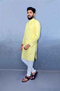 Camisa Étnica India Tradicional de Corte Recto para Hombre, de Algodón, Clásica, para Fiesta, Sin Arrugas, Elegante, Hecha en India 2026 - Product Image 2