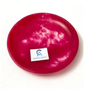 จานกลมสีส้มทำด้วยมือทำจากเรซินอเมริกันดีไซน์สุดอินเทรนด์จานตกแต่งเครื่องครัวสำหรับใช้ในงานอีเวนต์ - Product Image 2