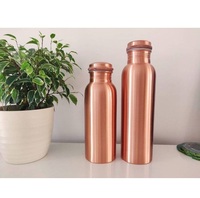 Bouteille en cuivre pur sans BPA, conception sans soudure, anti-fuite, durable, écologique, réutilisable, gourde en métal, gourde de sport