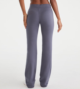 Meilleures ventes Pantalon de jogging évasé à jambes larges et délavées pour l'hiver en polyester/coton mélangé, respirant, sérigraphié avec logo, gym - Product Image 6