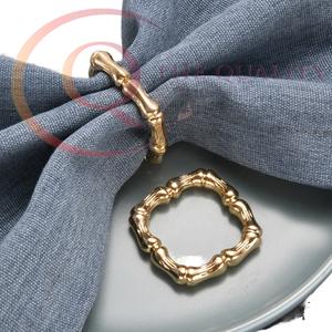 Anneaux de serviette décoratifs en métal de qualité supérieure pour la mise en table, accessoire de repas élégant, écologique, pour mariages et fêtes - Product Image 4