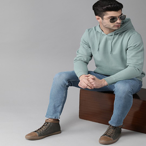 Sweats à capuche unisexes surdimensionnés de qualité supérieure, 100 % coton, logo personnalisable, design lourd et doublé, vente en gros - Product Image 3