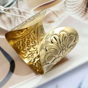 Brazalete de latón crudo de 69mm, brazalete de incrustaciones, brazalete de canal en blanco, pulsera ancha hecha a mano, latón crudo - Product Image 4