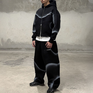 Direct Factory Supplier Custom Made Zipper <b>Flare</b> Hoodie Trousers Tracksuit Winter Wear Long Sleeve Tracksuit <b>Low</b> Moq Tracksuits - Product Image 1