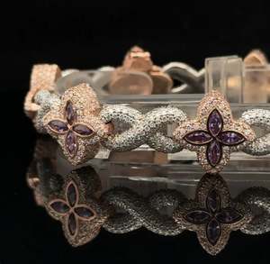 Pulsera Elegante y Brillante de Oro de 14k y Moissanita para Mujer, Certificada VVS1, Regalo para Ella, Cadena de Plata de Ley - Product Image 2