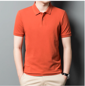 Polo à manches courtes en coton personnalisé OEM, non formant et infroissable - Product Image 4