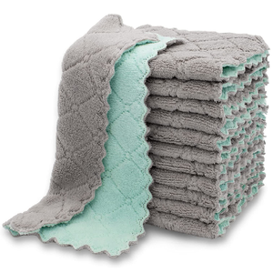 Hot Multi-color Thickened 100% Organic Cotton Table Super Absorbent GOTS Certificate Personalized Multipurposes Dish <b>Cloth</b> Towel - Product Image 5