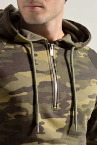 เสื้อฮู้ดลายพรางแบบซิปครึ่งตัว ยูนิเซ็กซ์ เสื้อสเวตเชิ้ตลายพราง สตรีทแวร์ เสื้อฮู้ดแนวแทคติค ขายส่ง - Product Image 2