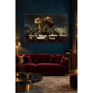 Impresión en lienzo de la noche de boxeo de Fida George Bellows en el ring - Product Image 1