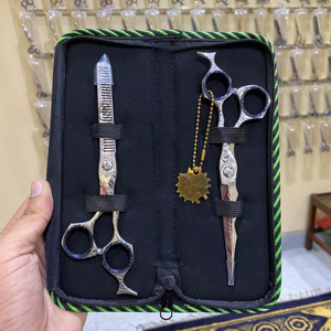 Damas Designs 440c Ciseaux de coiffure en acier inoxydable Design de mode Beauté Ciseaux de cheveux de barbier avec pointe de lame tranchante - Product Image 4