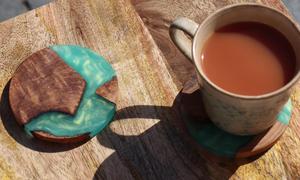 Nuevo modelo de posavasos de madera y resina, posavasos de decoración epoxi de lujo moderno, la mejor calidad, mesa de tamaño personalizado, decoración decorativa para el hogar - Product Image 6