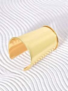 Bracelets en laiton de forme ronde, faits à la main, durables, bijoux de mode modernes pour femmes, bracelet en or de haute qualité - Product Image 2