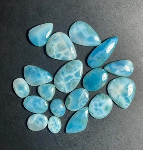 Larimar ธรรมชาติ cabochons รูปร่างผสมเรียบ Larimar มากหลวมอัญมณี Cabochon ลูกปัดสำหรับทำเครื่องประดับในราคาขายส่ง - Product Image 2