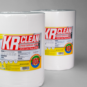 Krclean ผ้าเช็ดทำความสะอาดอาหารสีขาวขนาด30x30แผ่น320นำกลับมาใช้ใหม่ซักได้และดูดซับได้สำหรับการจัดการอาหาร - Product Image 2