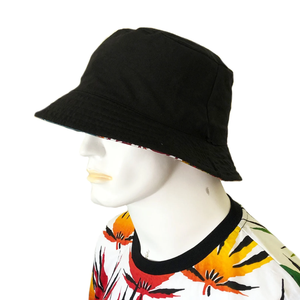 Chapeaux de seau Protection solaire extérieure Logo de broderie personnalisé avec tissu de coton Casquettes de pêcheur d'été réversible à large bord - Product Image 4