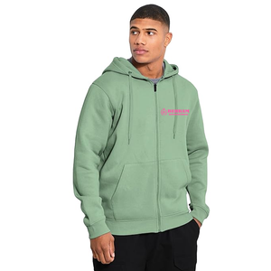 Sweat à capuche unisexe de haute qualité avec fermeture éclair, logo personnalisé imprimé, prix de gros, vêtements décontractés pour hommes, tissu français, fournisseur OEM 100% - Product Image 4