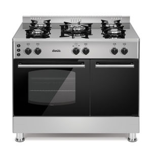 60x90 Free Standing Gas Cooker Glass Top SABAF Triple Burner Electric <b>Oven</b> with Gas Bottle Compartment - Product Image 1