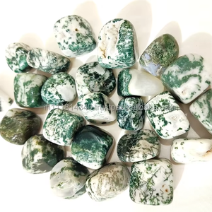 Piedra preciosa suelta de cristal Natural de ágata de árbol caído para curación y Reiki Chakra a granel al por mayor piedra preciosa de ágata de pavo real - Product Image 1