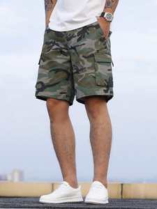 Pantalones cortos de algodón vaquero de sarga de diseñador con cremallera, pantalones cortos informales <span class=keywords><strong>Cargo</strong></span> de talla grande, pantalones cortos de mezclilla <span class=keywords><strong>Cargo</strong></span> de camuflaje para <span class=keywords><strong>hombre</strong></span> - Product Image 6