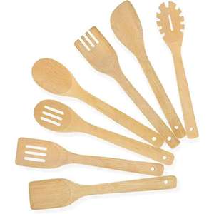 Cucharas de madera para cocinar Juego de utensilios de cocina de madera Material de madera natural Espátula y utensilios de cocina Herramientas DE LA India - Product Image 4