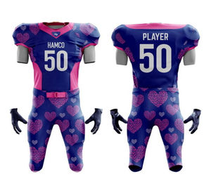 Impression de logo personnalisé uniforme de football américain en polyester léger vêtements de sport XL ensemble en vente - Product Image 4