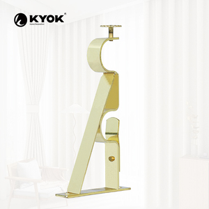 Soportes Metálicos para Cortinas KYOK en Forma de U, Diseño Moderno, Acabado Negro, Dorado, Plateado y Bronce - Product Image 4