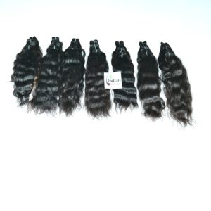 Extensions de Cheveux Humains Naturels de Qualité du Sud de l'Inde, Ondulés, Bruts, Non Traités, Pas Chers, Tissage Noir, Double Trame Faite à la Machine - Product Image 5
