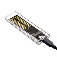 M.2 Şeffaf NVME NGFF SSD Kutusu USB3.1 Gen 2 Sabit Disk Kutusu Katı Hal Sürücüsü Harici Kutusu