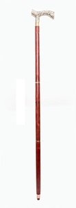 Bastones victorianos decorativos y bastones para hombres y mujeres-36 "Mango de latón de ébano marrón Bastón plegable Derby unisex - Product Image 4