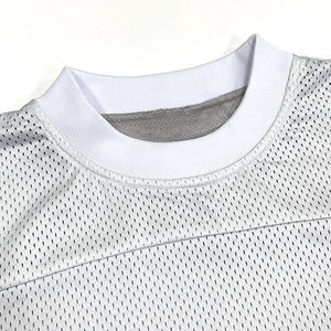Camiseta de equipo de malla de fútbol americano de diseño en blanco personalizado transpirable de alta calidad Patchwork manga corta de talla grande - Product Image 4