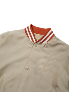 แจ็กเก็ตซาตินซาตินสไตล์เบสบอลระบายอากาศได้ดีสำหรับผู้ชายแจ็กเก็ตซาตินใส่สบายพิมพ์โลโก้ได้ตามต้องการ - Product Image 3