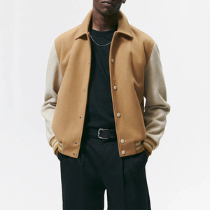 แจ็คเก็ตวาร์ซิตี้แบบมีซับในสำหรับผู้ชาย ออกแบบเองได้ สไตล์ปากีสถาน แจ็คเก็ตเลตเตอร์แมนสำหรับโรงเรียนมัธยมและมหาวิทยาลัย แจ็คเก็ตเบสบอล ผ้าฝ้าย 100% - Product Image 2