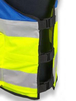 Chaleco de Seguridad Reflectante de Alta Visibilidad con Múltiples Bolsillos, Cierre Frontal, Impermeable, Transpirable, Unisex, para Trabajos en Carretera
