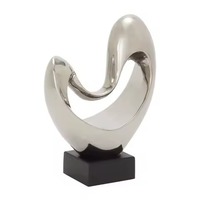 Vente chaude Art En Aluminium Artificielle Animal Cerf Statues en Or Revêtement Sculpture Élégante pour Bureau À Domicile Décor De Table