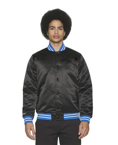 Veste de baseball en satin coupe-vent personnalisée en gros avec logo OEM, design personnalisé, pour hommes, automne, imperméable, respirante, écologique, style streetwear - Product Image 1