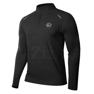 Fabrication en usine sur mesure – Sweat-shirt homme à logo imprimé surdimensionné, demi-zip 1/4, respirant, léger, grande taille, manches longues, coupe ajustée - Product Image 1