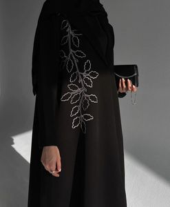 Nida ชุดเดรสแบบสุภาพประดับมุกมาใหม่ชุดยาวอิสลามแบบเปิดอบายาสำหรับผู้หญิงสไตล์มุสลิมดั้งเดิมอุปกรณ์เสื้อผ้าที่ได้รับแรงบันดาลใจ - Product Image 4