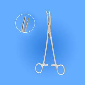 Pinzas de Histerectomía Heaney Ballentine de 21 cm (8\") Curvas, Pinzas Quirúrgicas Ginecológicas con Dientes Longitudinales, Diente Único, Manuales - Product Image 2