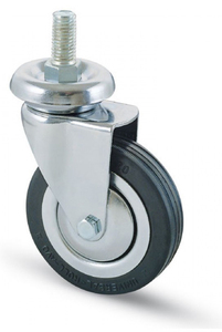 Ruota Girevole per Mobili Art.155b Diametro 100 mm - Perno M12x30 - Product Image 1