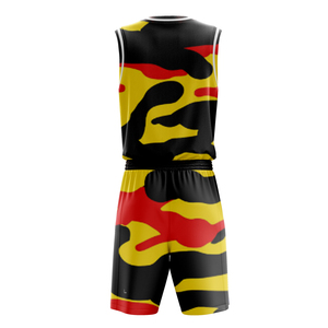 Maillot de basket-ball personnalisé brodé avec impression numérique par sublimation, en maille polyester, uniforme réversible pour jeunes et hommes - Product Image 4