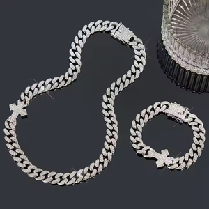 Collar de Cadena Cubana Gruesa de 16 mm, Unisex, con Diamantes de Moissanita y Plata 925, Estilo Hip Hop, Joyería Fina, Regalo - Product Image 6