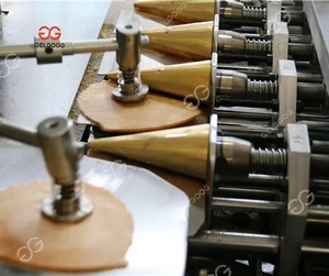 Mini rollo de gofres automático para hornear, helado de galletas de azúcar, bajo consumo, alta eficiencia, uso Industrial, línea de producción de conos - Product Image 5