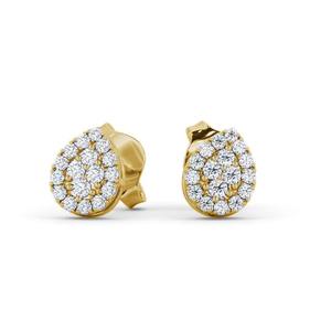 Certified Lab Grown Diamond Huggie Twisted Stud Pendientes Mujeres IGI Certified 18K Oro sólido Redondo Brillante Corte Regalo Joyería - Product Image 1