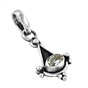 925 Silver <b>Citrine</b> <b>Pendant</b> for Women Handmade Rose Gold Gemstone Jewelry with Rhodium Plating Gift - Product Image 3